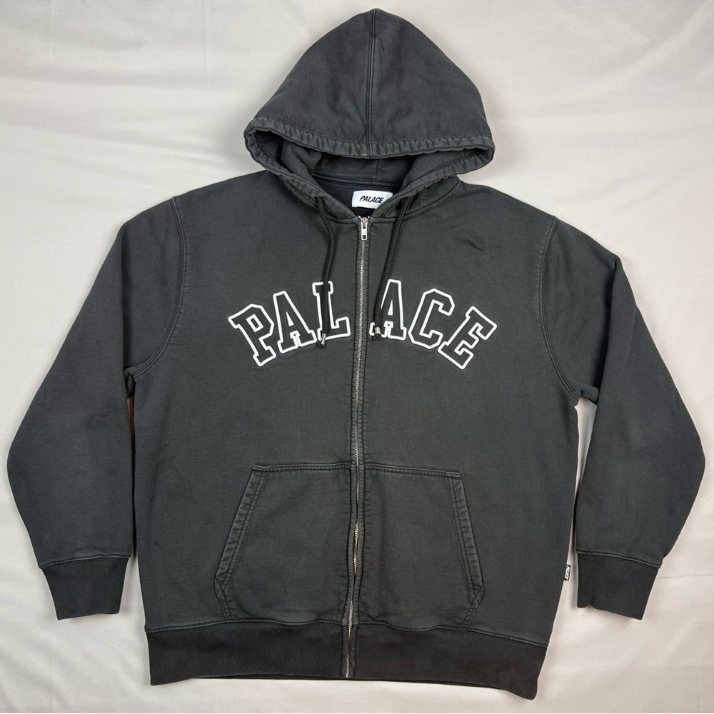 Palace Skateboards Mens Outline Arch Zip Hoodie XL Black SS23 Faded C1